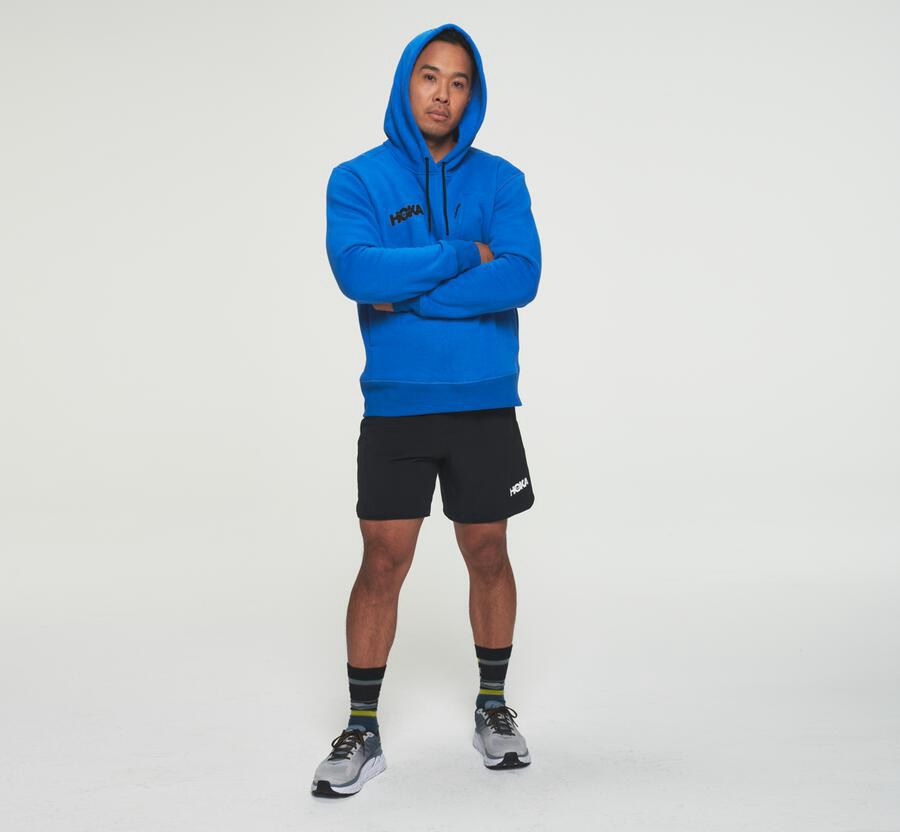 Hoka One One Hoodie Heren - Performance - Blauw - WT4571396